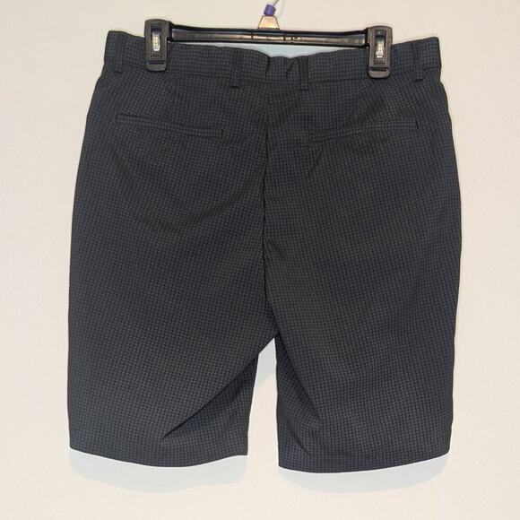 Greg Norman Everbest Dark Gray Grid Patterned Athletic Golf Shorts Size 32 - Picture 2 of 8